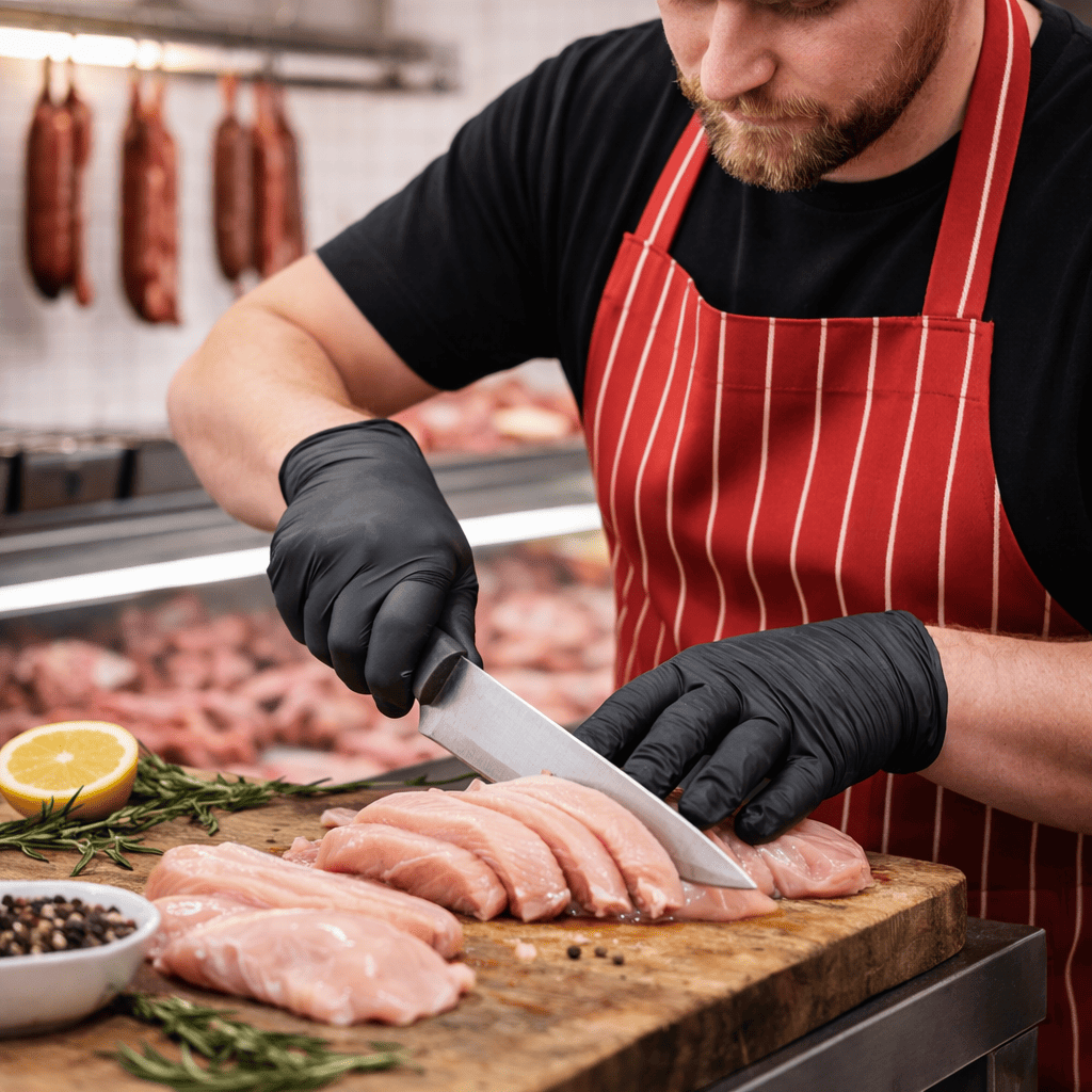 waarom slagers handschoenen dragen